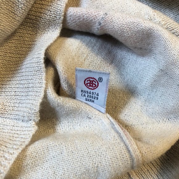 Stussy Girls Tag Argyle Sample L/S Sweater – Cream - Picture 7 of 9